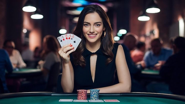 Live roulette table with professional croupier and multi-camera feed on mobile screen